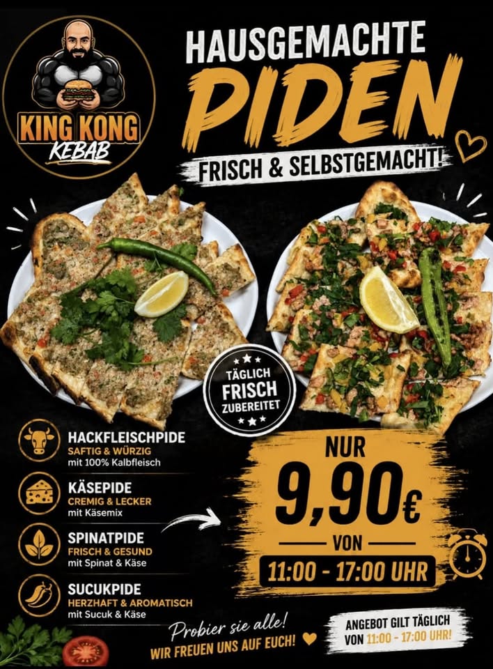 Hausgemachte Piden – Aktion für 9,90 €